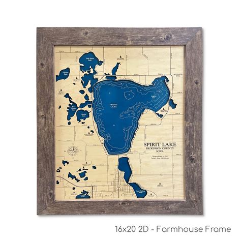 Spirit Lake Map Spirit Lake Wood Lake Map Wood Lake Sign - Etsy