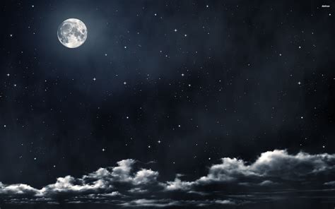 Night Sky Moon Wallpapers Images Photos Pictures Backgrounds