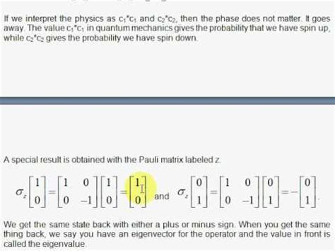 Pauli Matrices