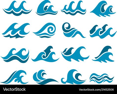 Abstract ocean waves Royalty Free Vector Image