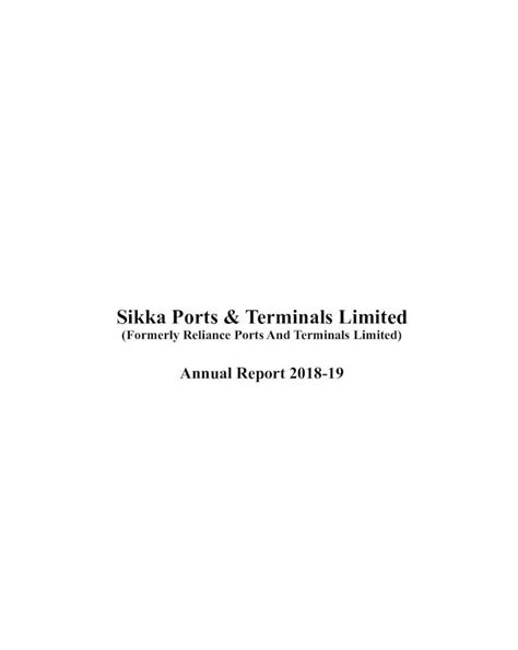 (PDF) Sikka Ports & Terminals LimitedSikka PortS & terminaLS Limited 3 (Formerly reliance Ports ...