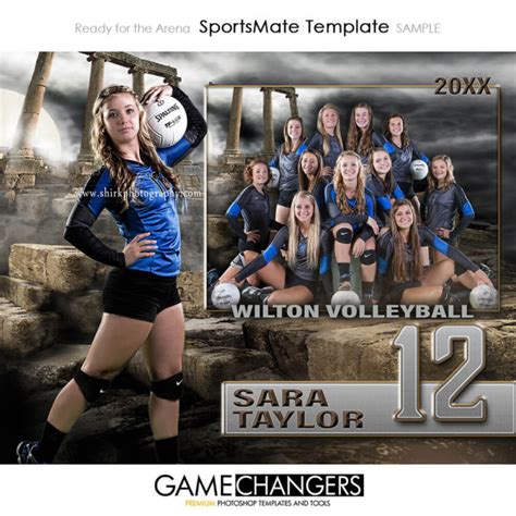 Volleyball Photoshop Templates ⋆ Fully Customizable w/ Tutorials