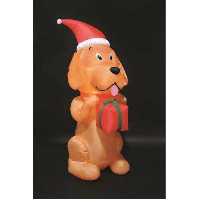 LB International Inflatable Sitting Dog Christmas Decoration | Christmas dog, Outdoor holiday ...