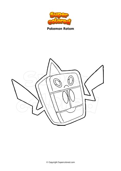 Ausmalbild Pokemon Rotom - Supercolored.com