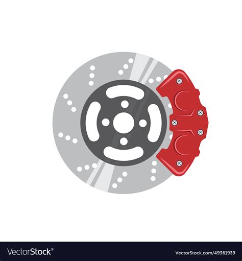 Disc brake element cartoon design Royalty Free Vector Image