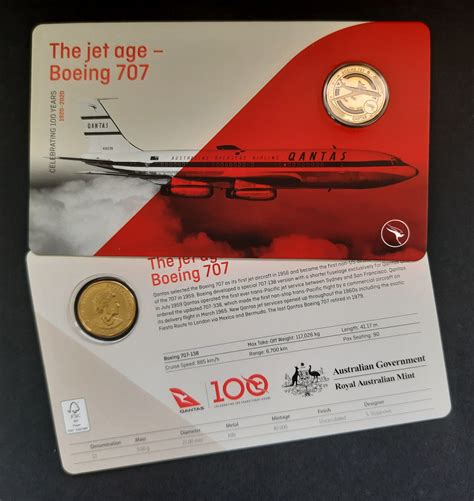 2020 $1 Qantas Centenary - The Jet Age Boeing 707 - The Coin Shop