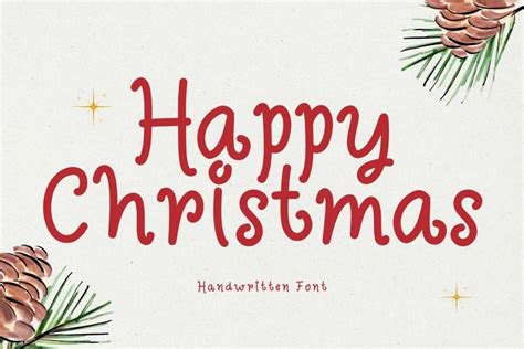 Happy Christmas is a cute handwritten font