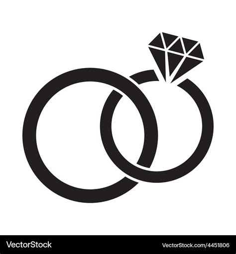 Wedding rings Royalty Free Vector Image - VectorStock