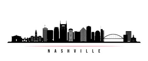 Nashville Tennessee Skyline Silhouette Graphic Vector Download