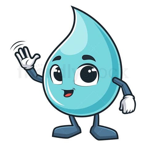 Cartoon Water Drop Vector Illustration Clip Art - FriendlyStock