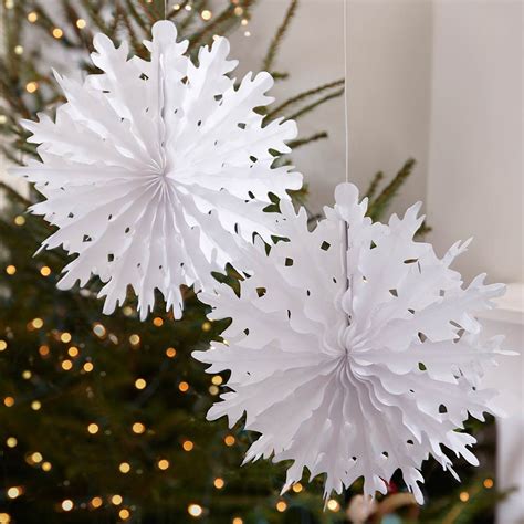 Snowflake Paper Decorations by Favour Lane