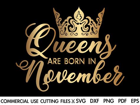 Queens Are Born In November SVG November Queen Svg Scorpio | Etsy