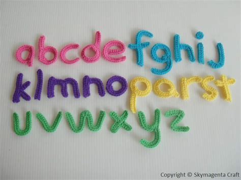 NEW CROCHET PATTERN FOR APPLIQUE LETTERS - Crochet