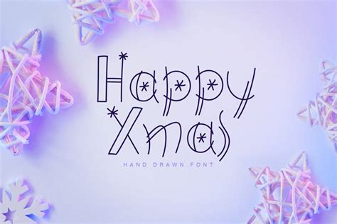 Happy Xmas Hand Drawn Font