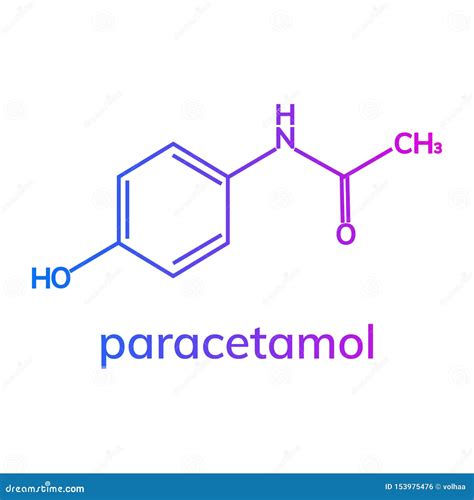 Paracetamol Chemical Formula Stock Vector - Illustration of apap, gradient: 153975476