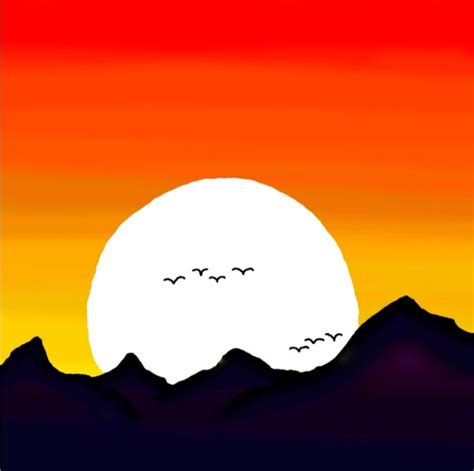 22 Easy Sunset Drawing Ideas And Tutorials - DIYnCrafty