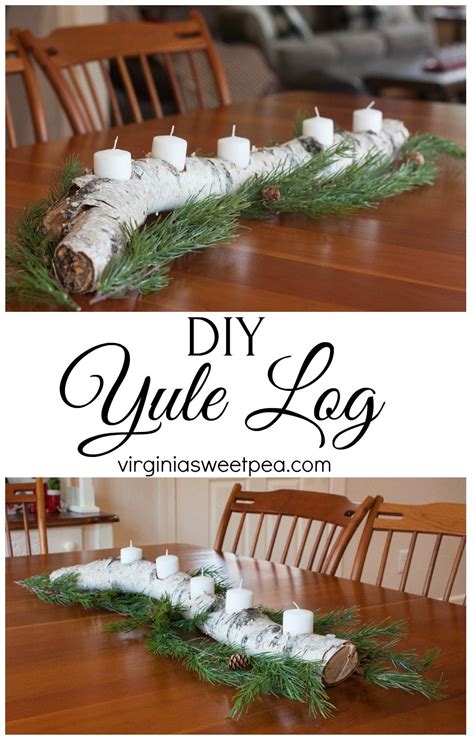 DIY Yule Log - Learn to make this project for your home. | Winter decorations diy, Yule crafts ...