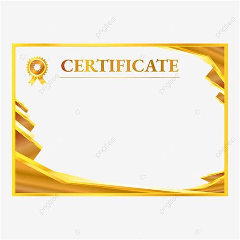 Certificate Border Design Vector Design Images, Golden Brown Graduation Certificate Border ...