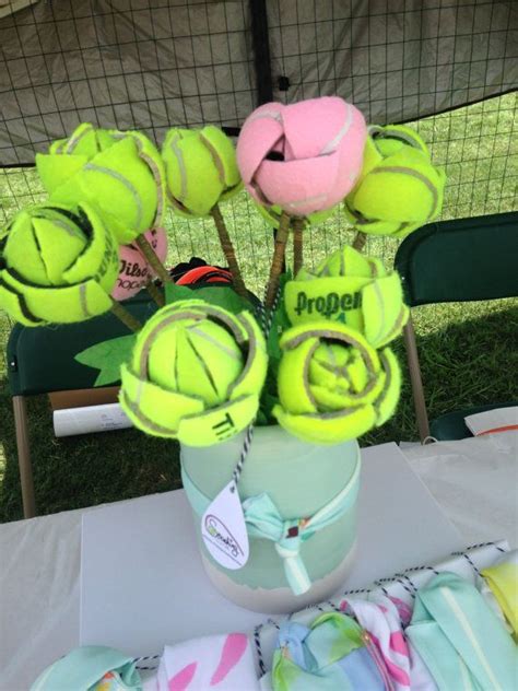 Tennis Ball Flowers (set of 3) | Tennis crafts, Tennis ball crafts, Tennis ball