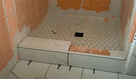 Kerdi Shower Curb Installation - AT Improvements