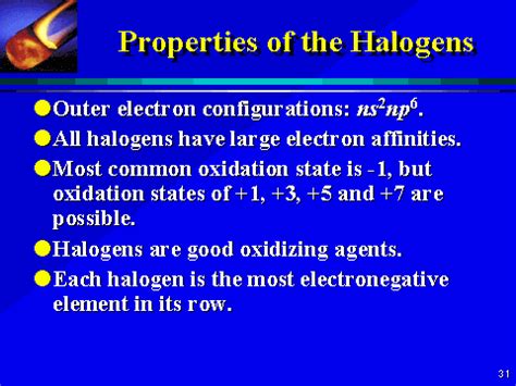 The general properties of halogens in the modern periodic table | Science online