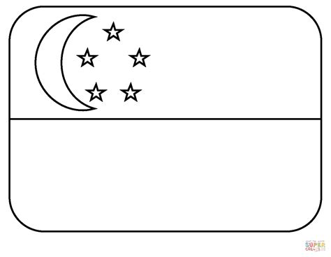 Flag of Singapore Emoji coloring page | Free Printable Coloring Pages