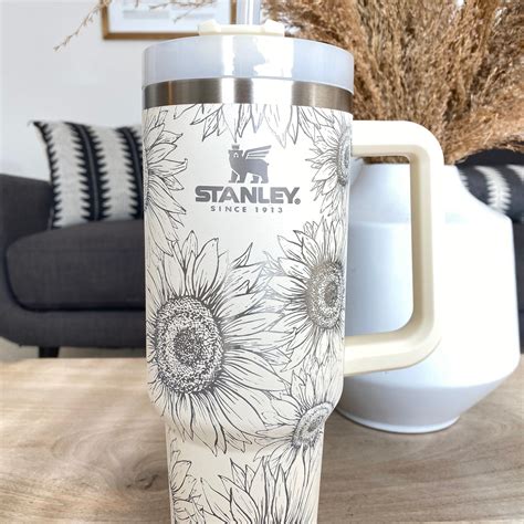 Sunflower Engraved Stanley Adventure Quencher 40oz Tumbler - Etsy | Engraved tumbler, Engraving ...