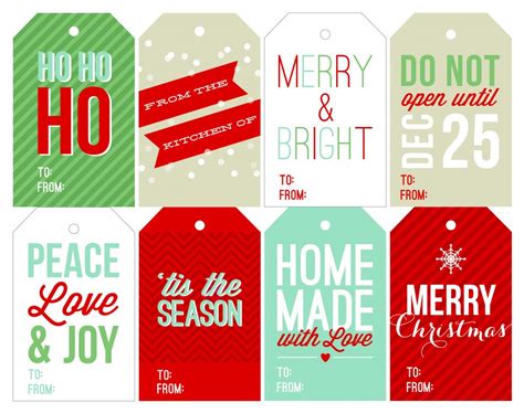 5 Best Images of Happy Holidays Free Tags Printable Template - Free Printable Christmas Gift ...