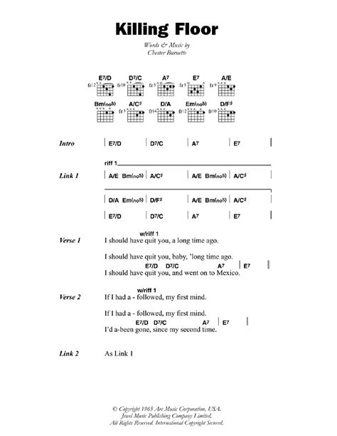 Killing Floor by Howlin' Wolf - Guitar Chords/Lyrics - Guitar Instructor