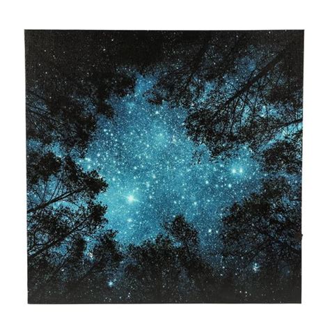 Starry Night Sky Canvas Print with LED Lights - Walmart.com - Walmart.com