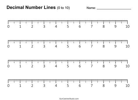 Decimal Number Line Printable