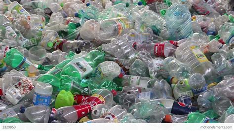 Recycling - Plastic Bottles At Recycling Center 5 Stock video footage | 3329853