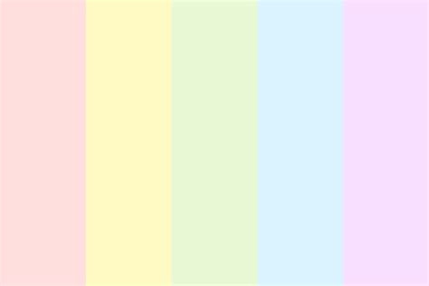 Light Pastel Rainbow Color Palette