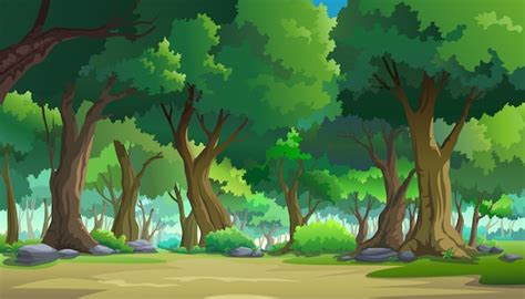 Cartoon Woods Background