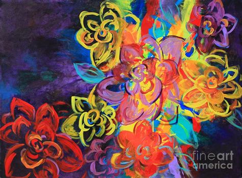 Bright Flower Painting at PaintingValley.com | Explore collection of Bright Flower Painting