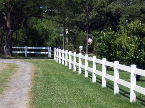 Vinyl Ranch Rail Fence Installation | Anderson Fence Company