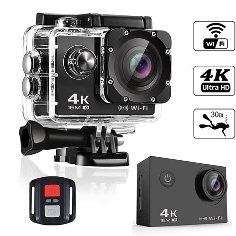 Action Camera 4K Ultra HD WIFI gopro hero 4 Stlye 1080P/30fps 2.0 LCD 170 Lens Diving Waterproof ...