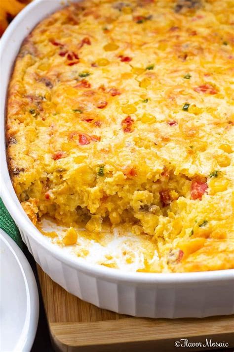 This Corn Casserole recipe takes the Jiffy Corn Casserole and gives it a Tex-Mex or Mexican ...