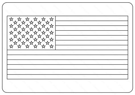 Free Printable USA Flag Outlines Coloring Page & Vector