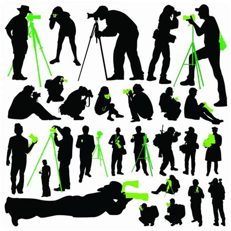 Photographer silhouette 01 vector Free Vector / 4Vector