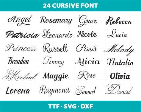 24 Cursive Font Bundle Alphabet Letters Font Svg Ttf Otf, 49% OFF