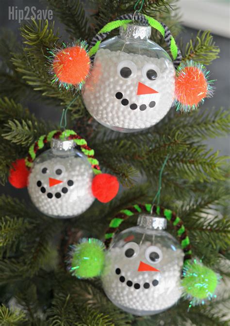 DIY Simple Snowman Christmas Ornament • Hip2Save