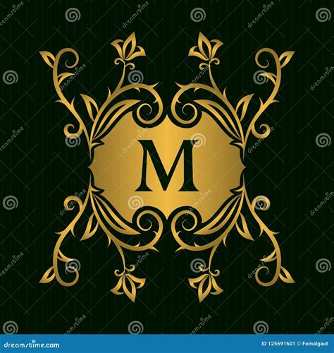 Gold Monogram Design Elements, Graceful Template. Calligraphic Elegant Line Art Logo Stock ...