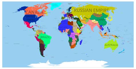 Map Of The World In 1914 - Kaleb Watson