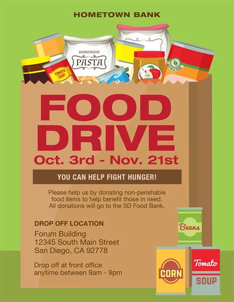 Canned Food Drive Flyer Template | Best Template Ideas