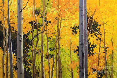 Aspen Trees Painting by Gary Kim - Fine Art America