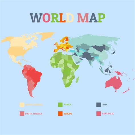 4 Best Images of Printable World Map Showing Countries - Kids World Map with Countries ...