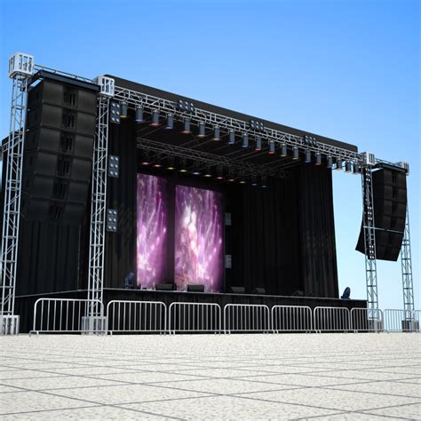 live stage lights 3d model