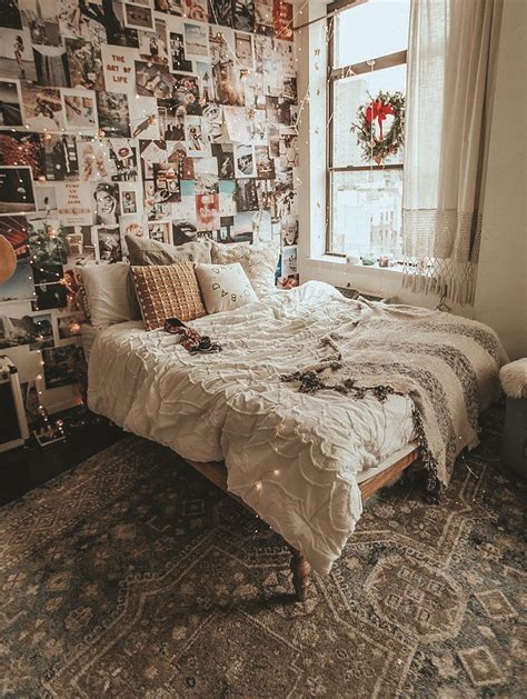 Cozy Vintage Aesthetic Bedroom Decor : The antique bed and bedskirt add a sweet touch to a cozy ...