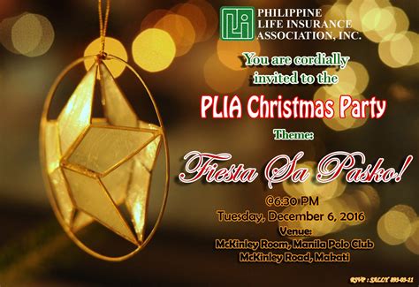 PLIA Christmas Party 2016 – Philippine Life Insurance Association, Inc.